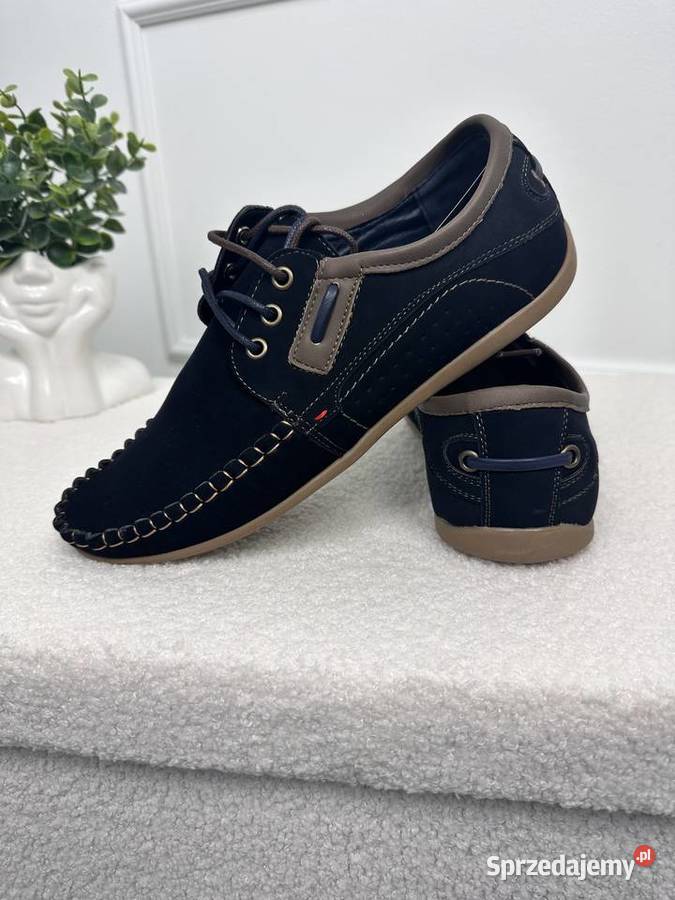 Buty męskie półbuty mokasyny sznurowane 4045 inna Poznań