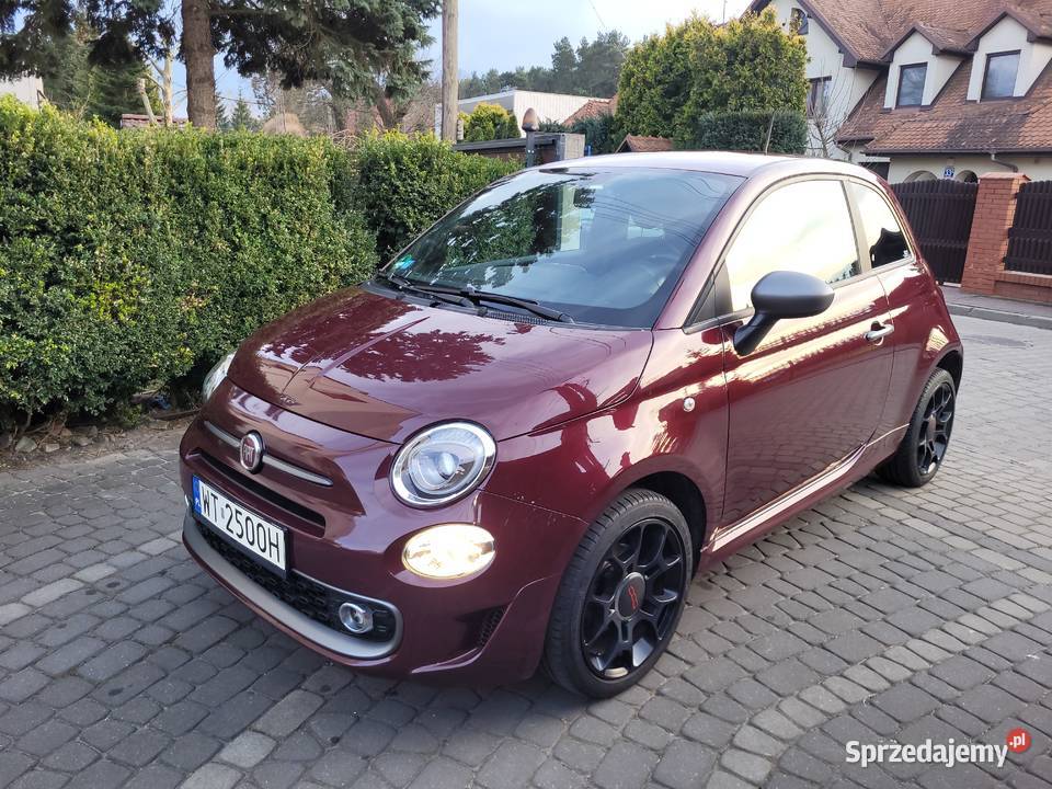 Fiat 500 S 12 czarny sufit mały przebieg Warszawa