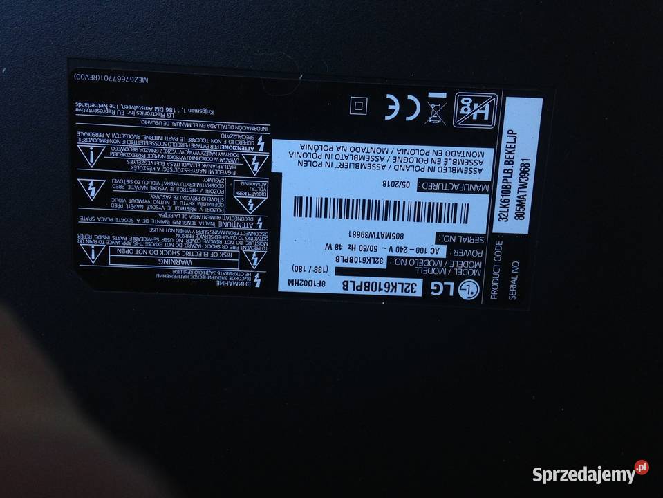 Płyta główna do tv LG 32LK610BPLB łódzkie
