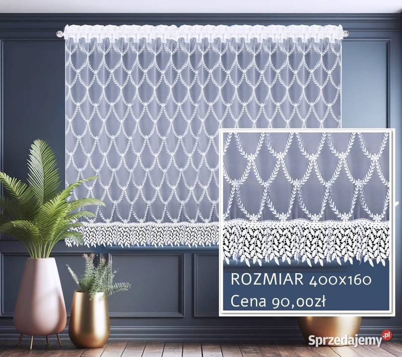 Firana prosta 400x160 markizeta gipiura Firany mazowieckie Sokołów Podlaski sprzedam