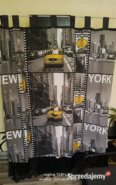 Zasłona zamieniająca z motywem NYC Wystrój okien łódzkie Łódź