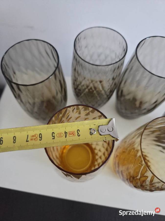 Szklanki PRL vintage Poznań sprzedam