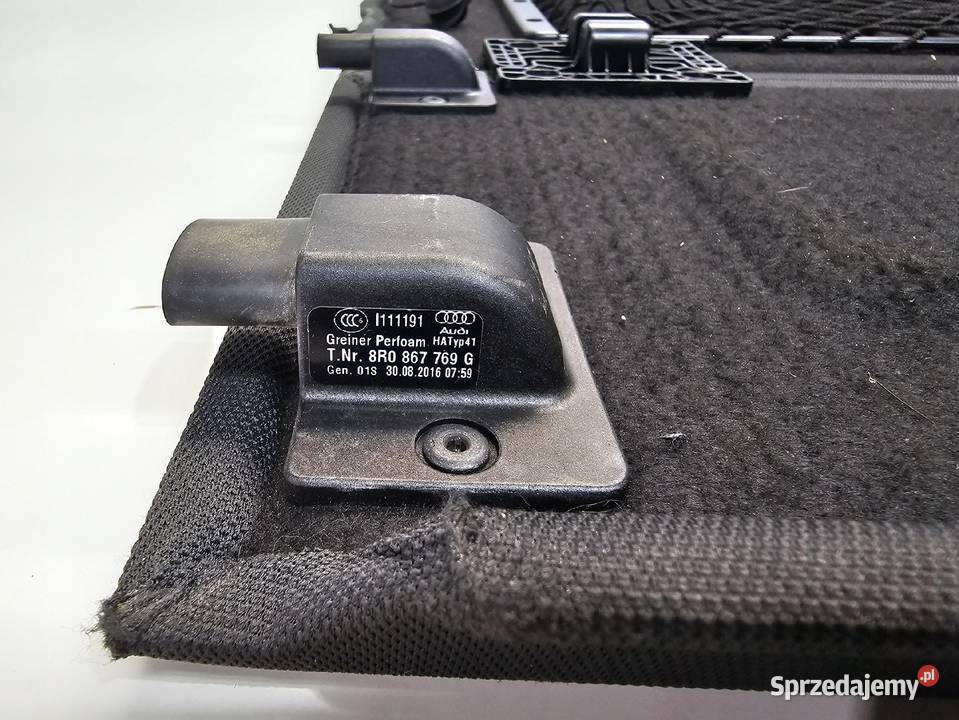 PÓŁKA BAGAŻNIKA AUDI Q5 8R CZARNA 8R0867769G osobowe Przystajń