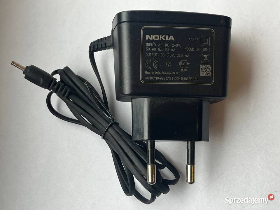 Ładowarka NOKIA AC3E cienki bolec używana Bytom sprzedam
