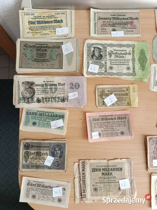 Reichsmark zestaw 227 sztuk stare pieniądze Rybnik