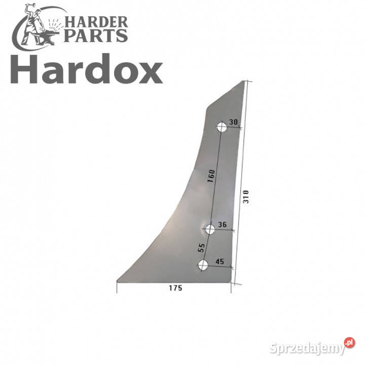 Pierś HARDOX 3450529L WBU2B części do pługa Suwałki sprzedam