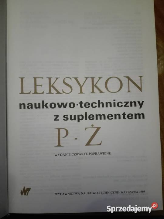 Leksykon naukowo techniczny z suplementem tom 1 Warszawa