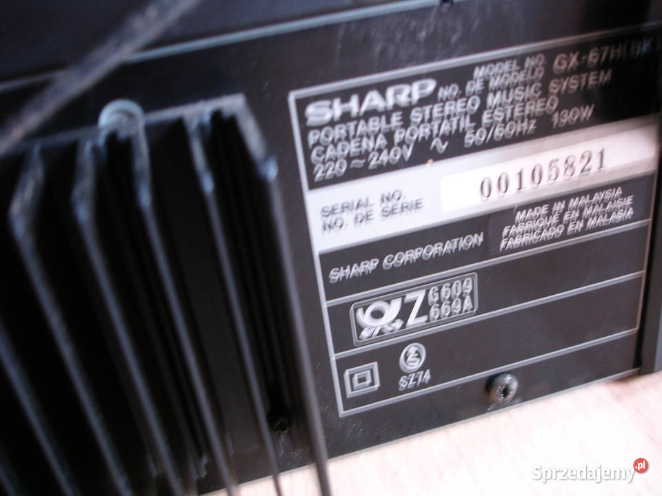 Radiomagnetofon SHARP GX67H Radioodtwarzacze Zielona Góra