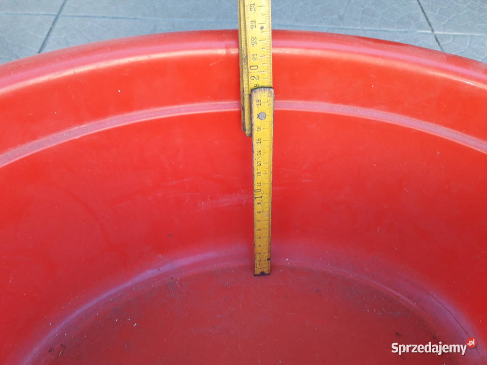Wanienka plastikowa czerwona owalna z uchwytami Kraków sprzedam