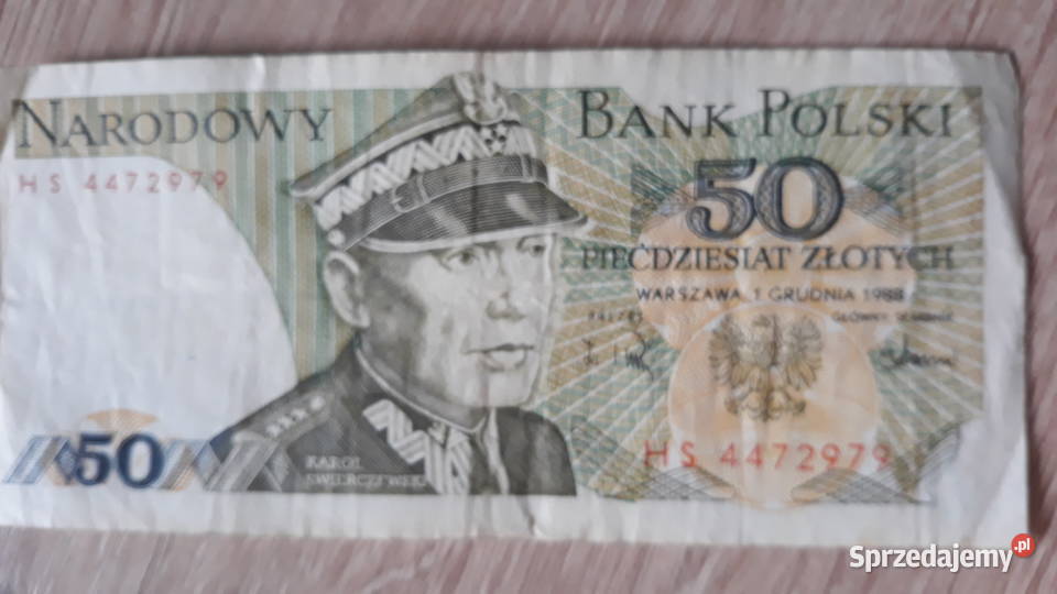 50 złotych 1 XII 1988 r seria HS 1 Konin