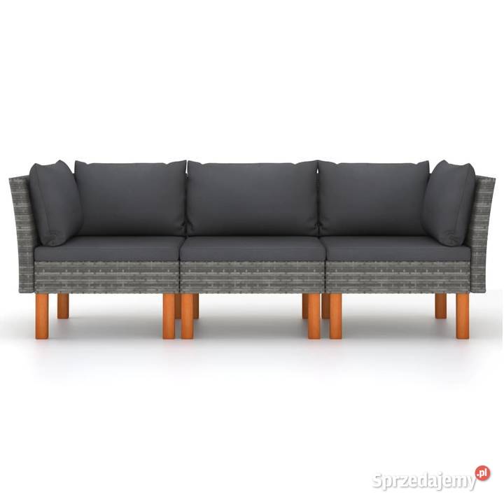 vidaXL 3osobowa sofa ogrodowa z poduszkami mazowieckie