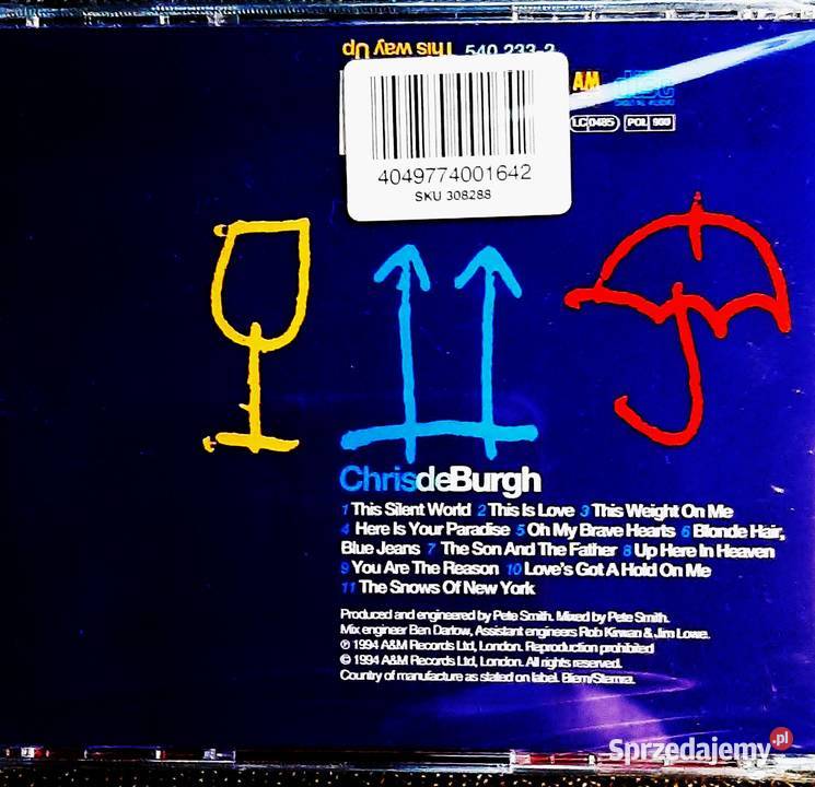 Wspaniały Album CD CHRIS de BURGH This Way Up Katowice