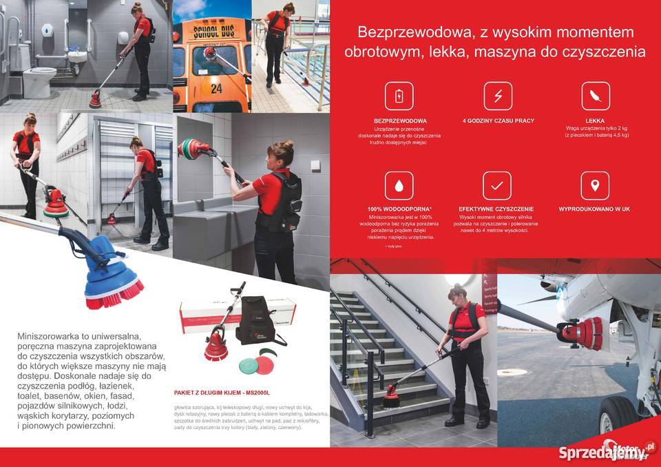 Mini Szorowarka Bateryjna MOTOR SCRUBBER 8