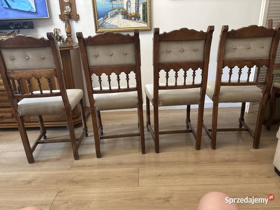 4 antyczne krzesła w stylu eklektycznym łódzkie