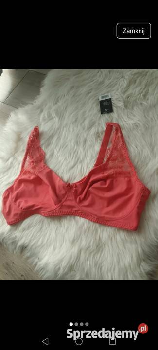 Biustonosz damski różowy koronka 95C podkarpackie Krosno