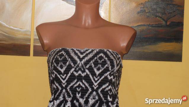 Sukienka maxi w kolorze czarnym w białe wzory Inowrocław