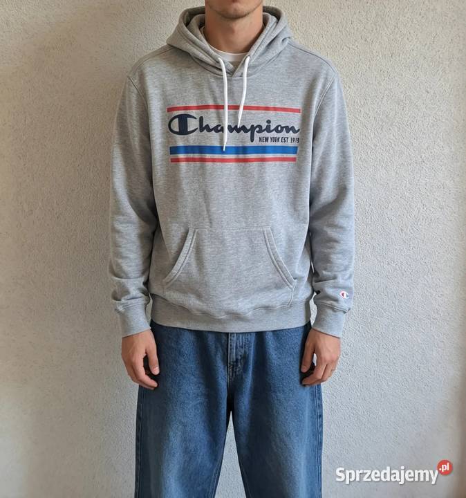 Champion Bluza z Kapturem kangurka M Szara Duże małopolskie Kraków