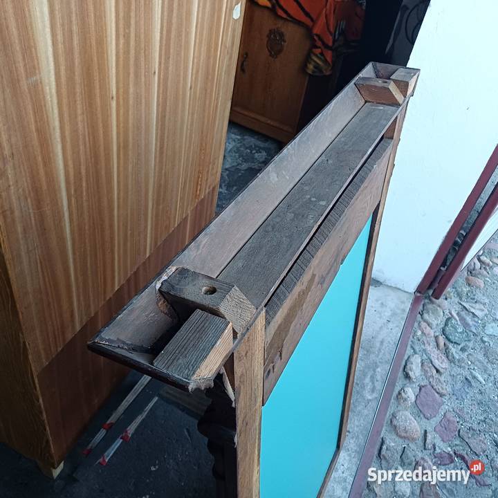 Eklektyczne Lustro Wiszące w dębowej ramie 1 Suchorzew