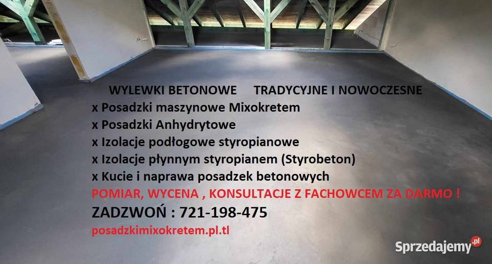 WYLEWKI BETONOWE PODŁOGOWE POD TARASY I ALTANKI