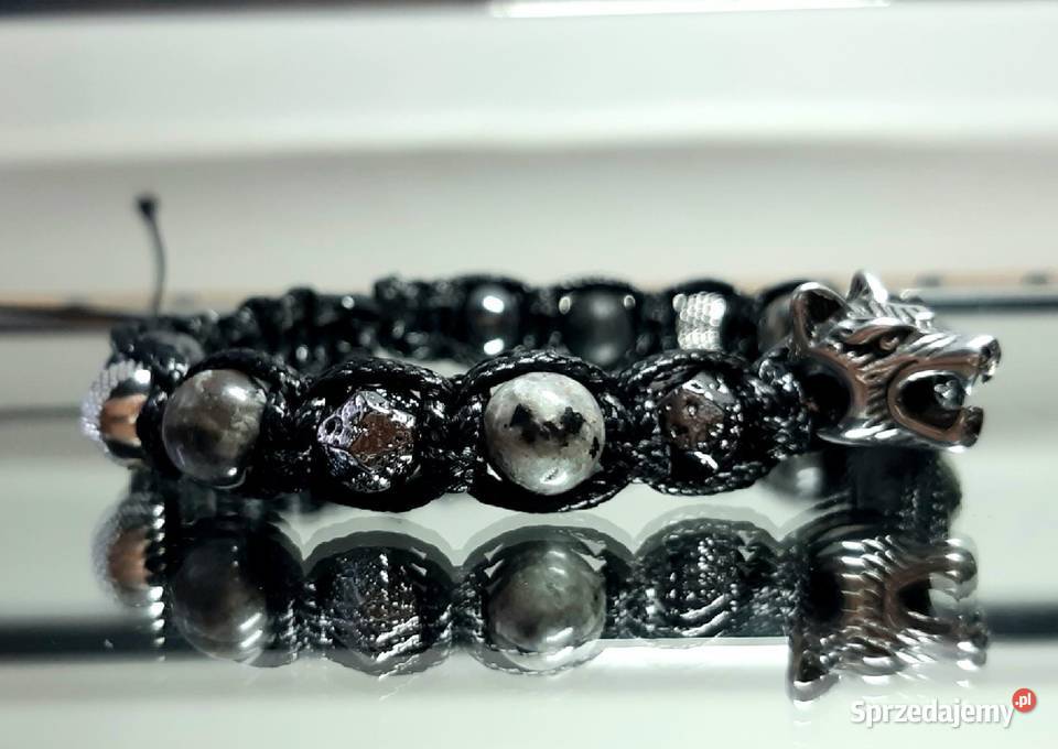 BRANSOLETKA KAMIEŃ YOOPERLITE LAWA WILK STAL Warszawa sprzedam