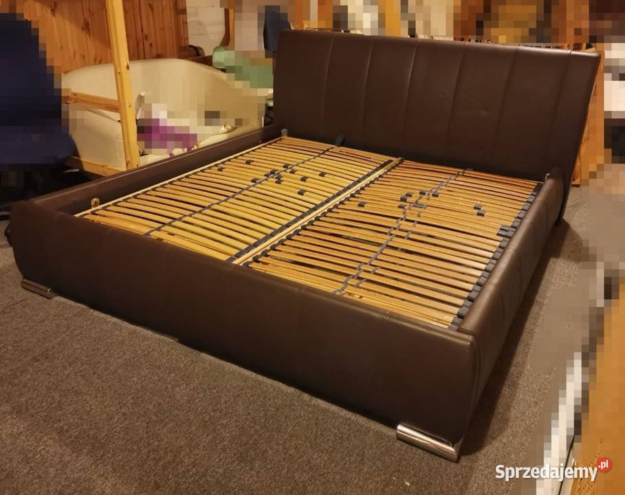 Łóżko dwuosobowe z ekoskóry 226x200 200cm Dzierżoniów