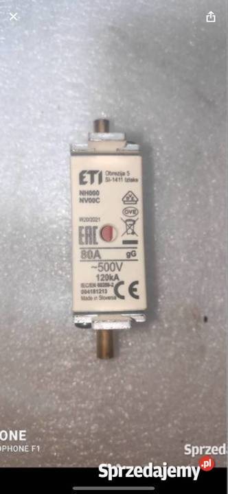 Bezpieczniki WT00CNH00C 80 A Pozostałe Gliwice