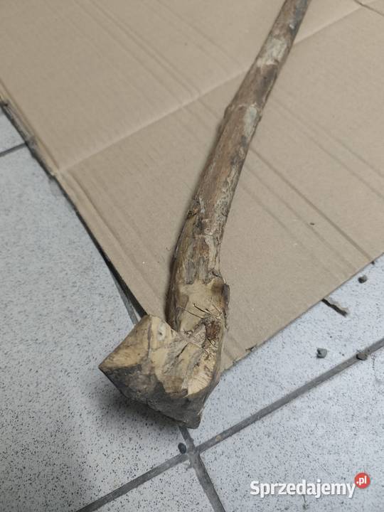 Zabytkowa drewniana laska podpórka gadżet retro Rzeszów