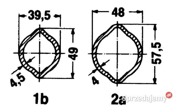 Rura profilowana cytryna 2a wew 495 zew 575x48x4 Kamionna