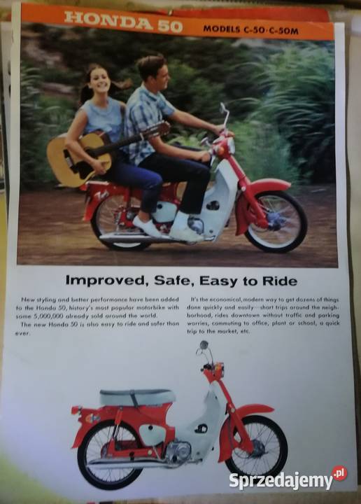 Prospekt ulotka Honda Cub C50 C50M lata 70te Kraków sprzedam
