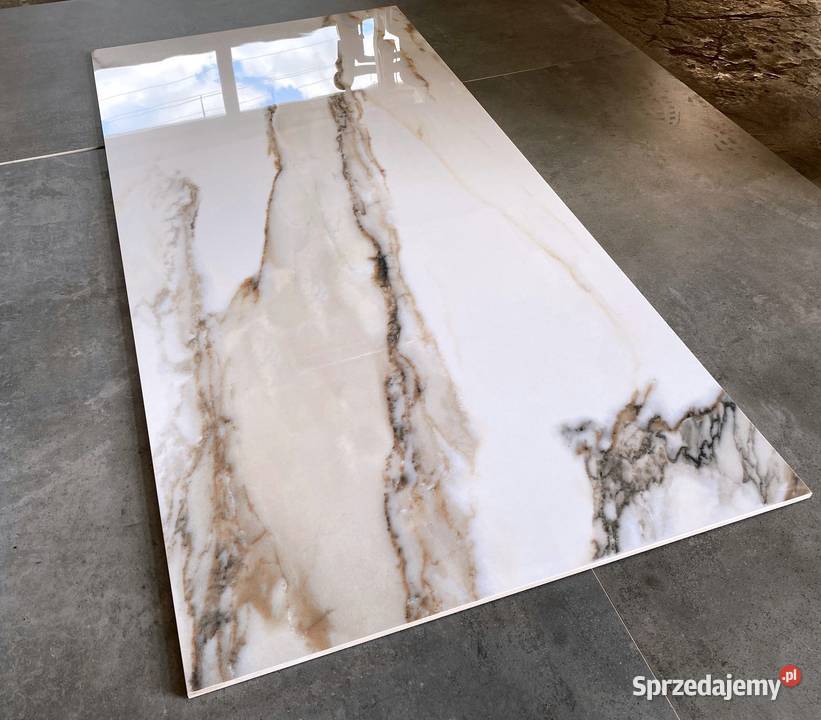 Gres marmurowy 120x60 CALACATTA GOLD wysoki Podłogi i schody Łask