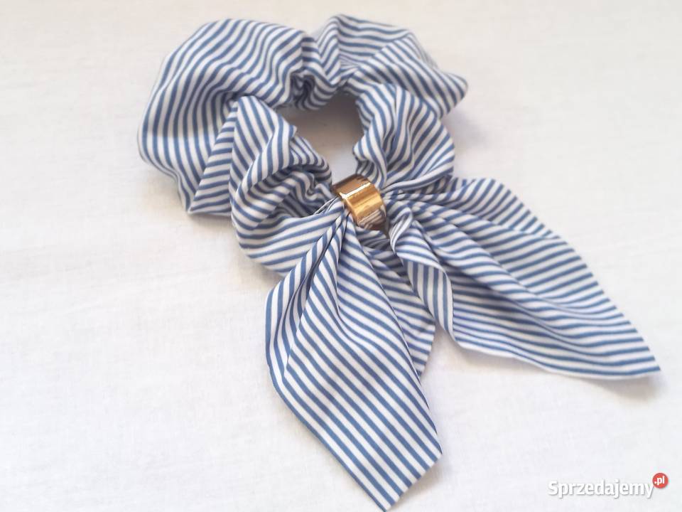 Gumki do włosów Scrunchies kokardka PASKI kpl3 Białystok sprzedam