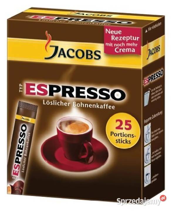 Jacobs Espresso kawa rozpuszczalna 25 paluszków Świdnica sprzedam