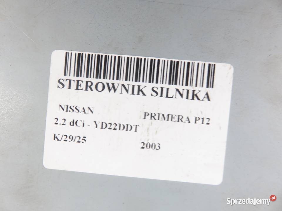 STEROWNIK NISSAN PRIMERA P12 22 dCi 2758002193 osobowe