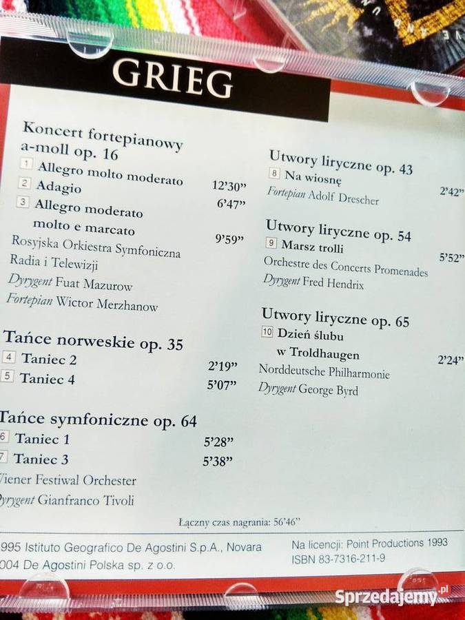 Koncert fortepianowy Grieg muzyka kolekcje mazowieckie Warszawa