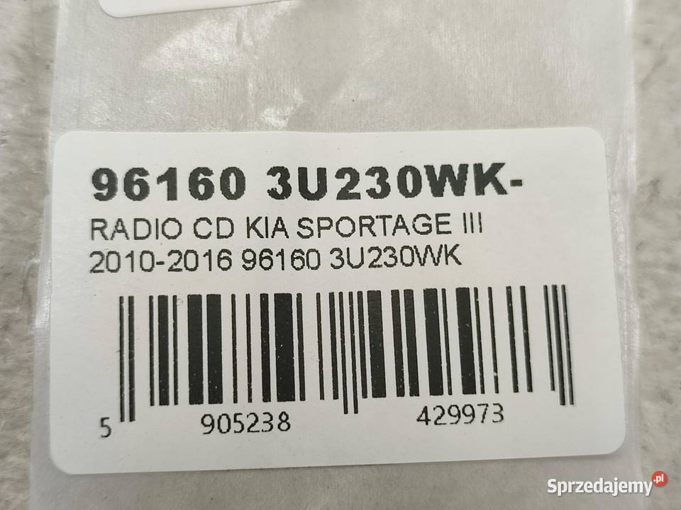 RADIO CD KIA SPORTAGE III 20102016 961603U230WK