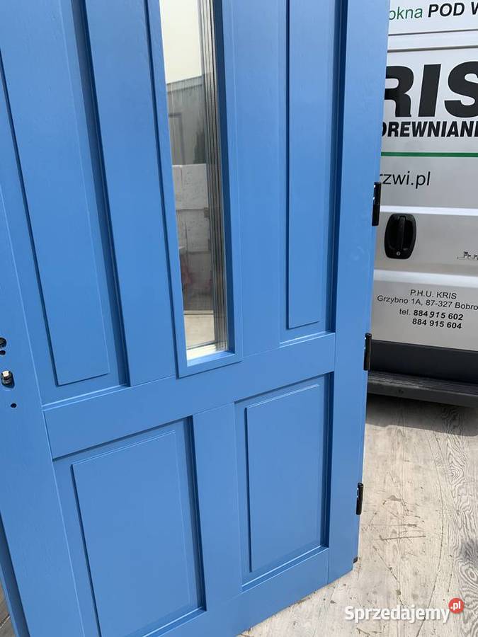 Drzwi zewnętrzne grubość 75 drewniane STYL Grzybno sprzedam