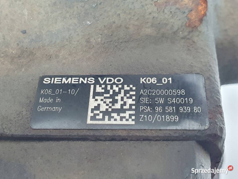 POMPA WTRYSKOWA Peugeot 307 20 HDI siemens osobowe Chełm