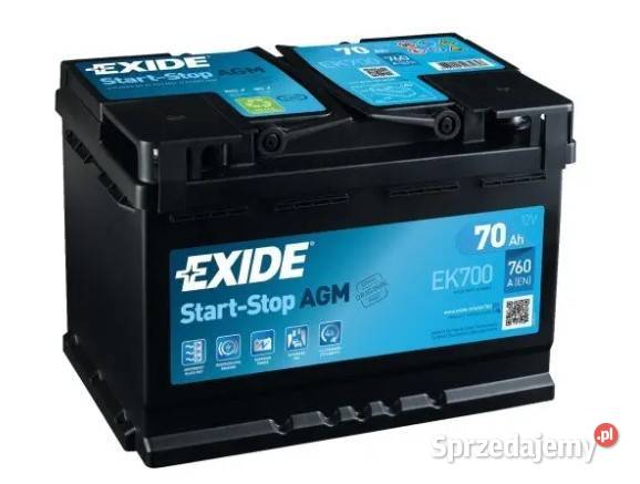 Akumulator EXIDE AGM STARTSTOP EK700 70Ah 760A Wałbrzych