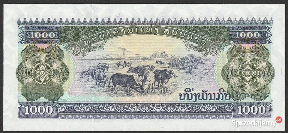 LAOS 1000 KIP 1998 STAN UNC Łódź