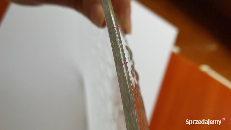 Duży talerz patera Kocie Łby Ząbkowice szkło PRL Dąbrowa Górnicza