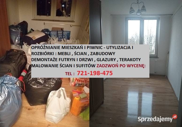OPRÓŻNIANIE MIESZKAŃ I PIWNIC ROZBIÓRKI Usługi usługi budowlane