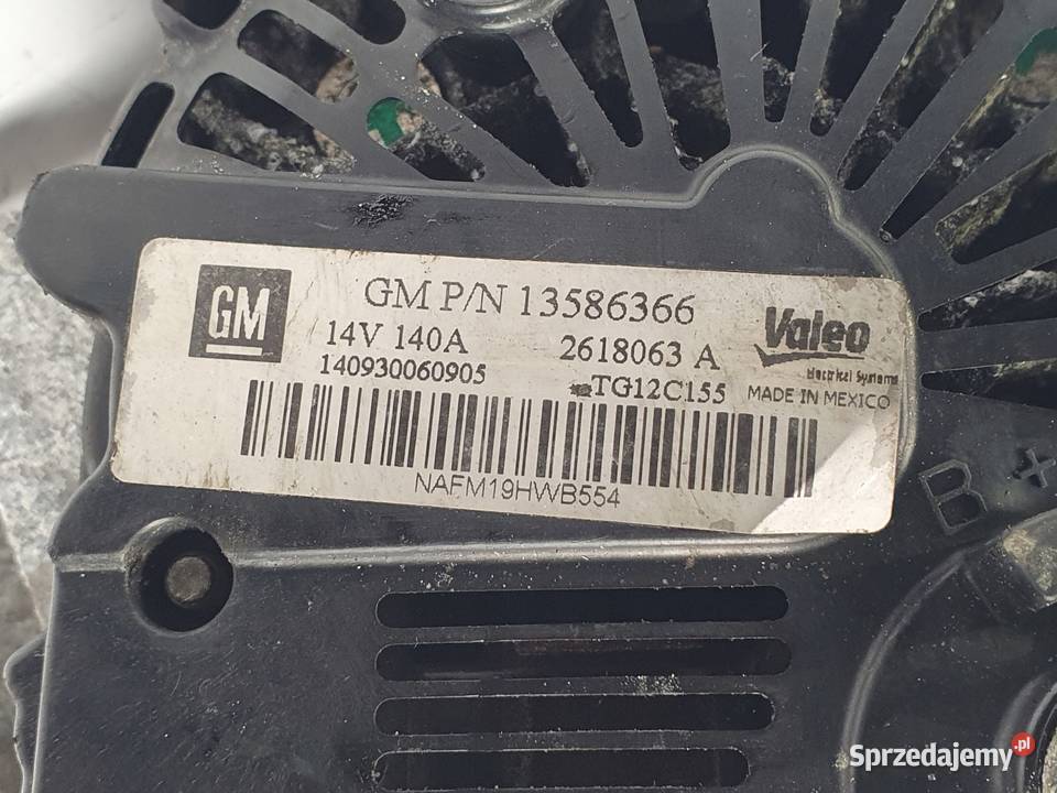 ALTERNATOR Opel Mokka 16 CDTI valeo 13586366 osobowe Chełm