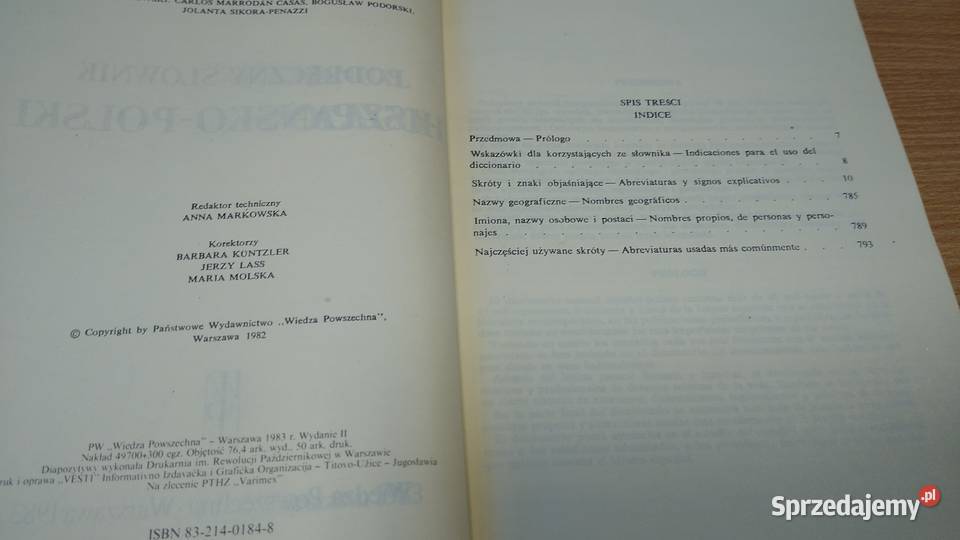 Podręczny słownik hiszpańskopolski Stanisław Gdańsk