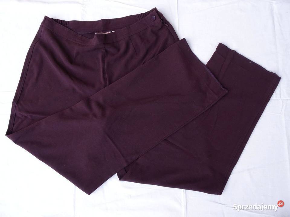 Bonmarche eleganckie spodnie burgundowe 44 XXL Odzież damska Nowy Sącz