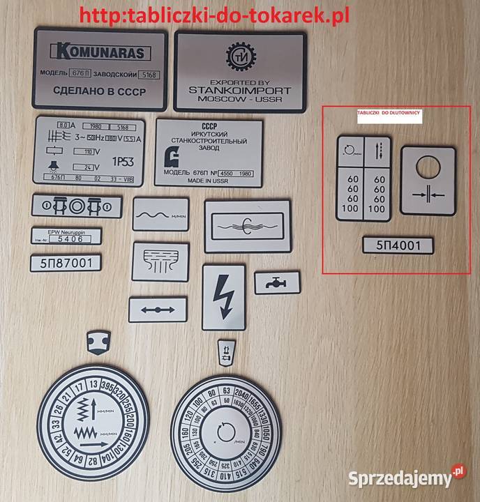Frezarka 675P 676P Rosyjska Tabliczka Tabliczki sprzedam