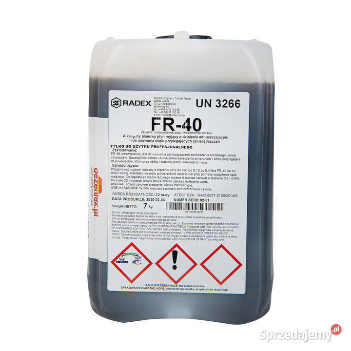 FR40 28 Płyn do mycia tworzyw sztucznych i stali Pozostałe Bydgoszcz sprzedam