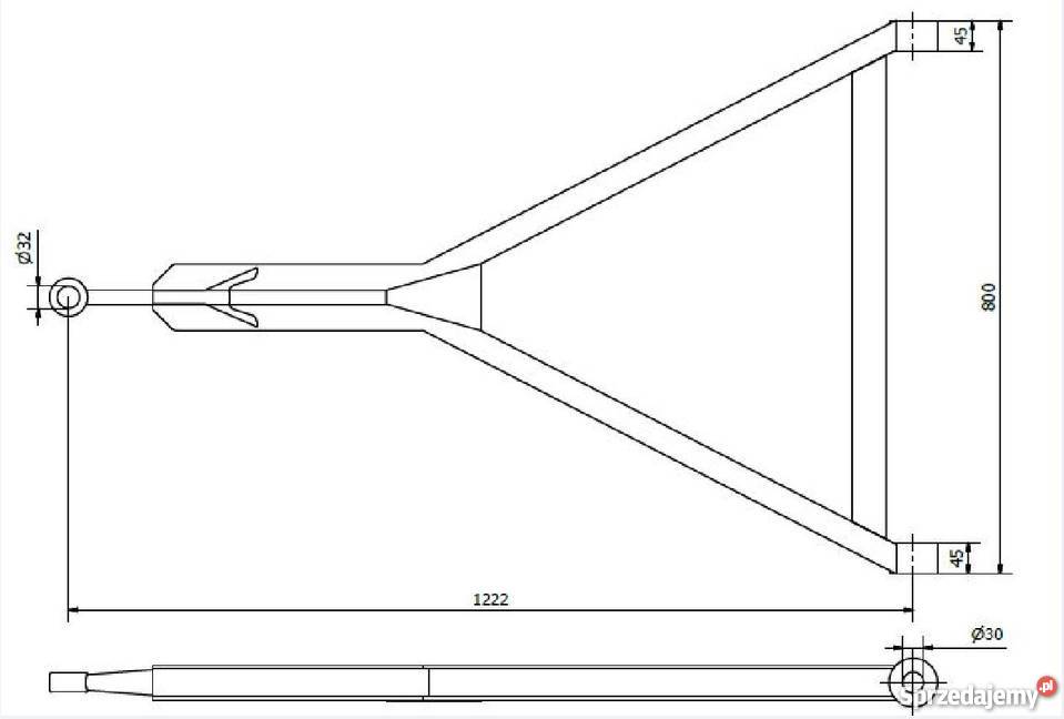 Dyszel W710 Z800 L1222 Fi32 Fi30x45 Brzozówka