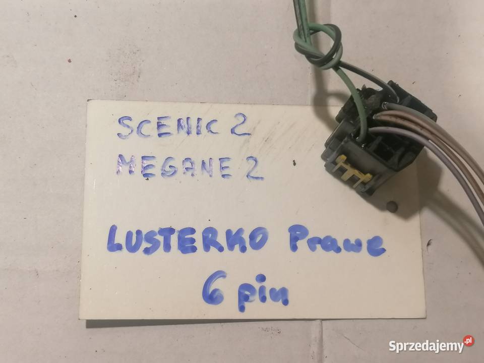 wtyczka lusterka lewa 5pin prawa 6pin Renault osobowe łódzkie Piotrków Trybunalski sprzedam
