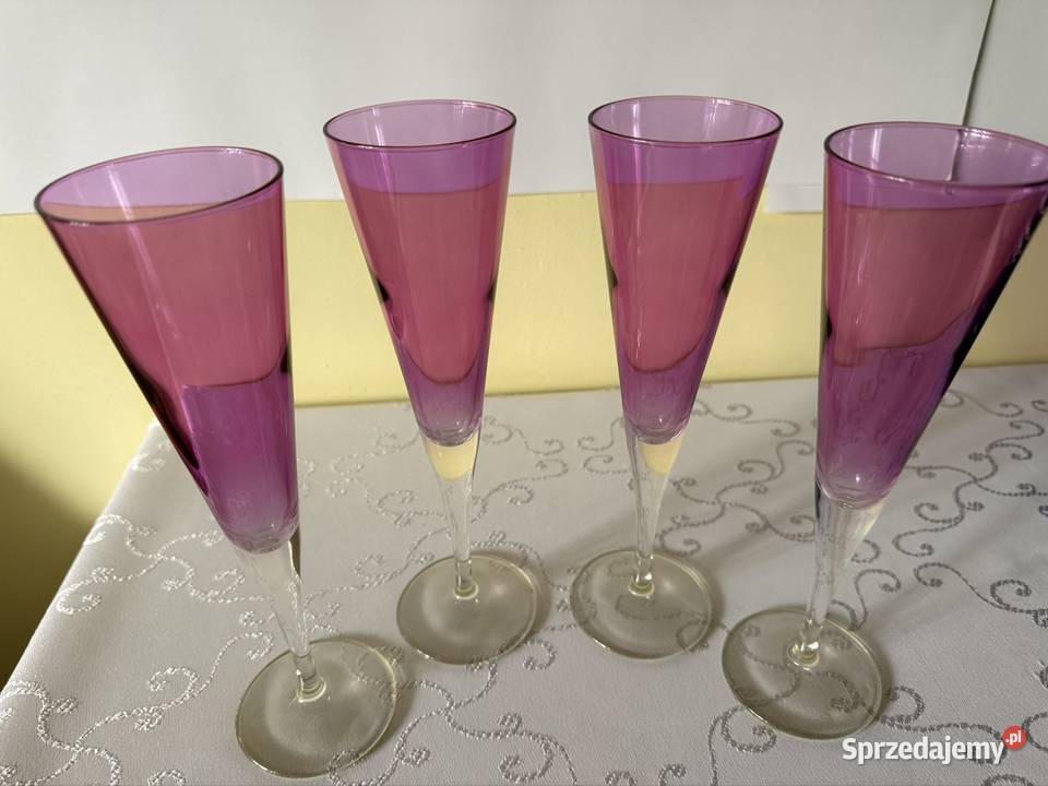 Zestaw Kieliszków do Szampana Fiolet Amethyst Kieliszki i pucharki śląskie Czerwionka-Leszczyny