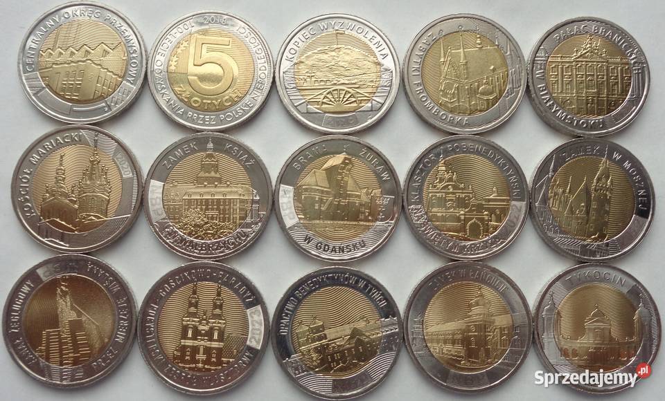 Monety 20172025 zestaw 5 złotych Odkryj Polskę Warszawa